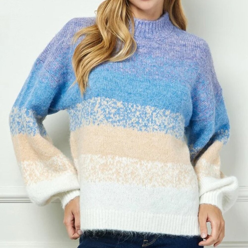 See and Be Seen Oversized Multi-Color Sweater, Size M